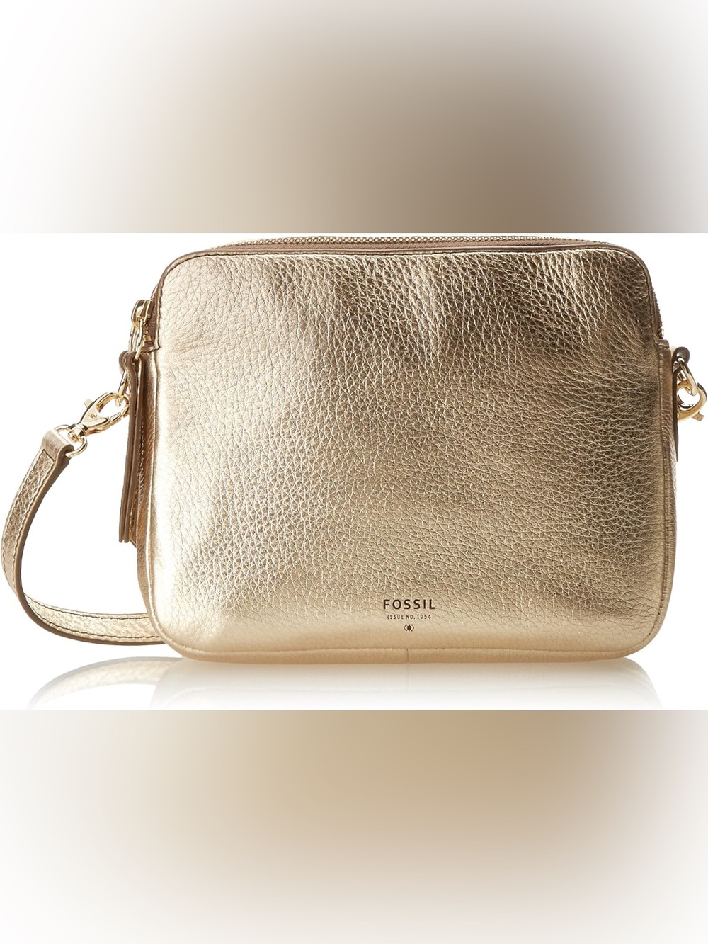Fossil Leather Sydney Women's Sling Bag Metallic Gold ZB5958546 Crossbody